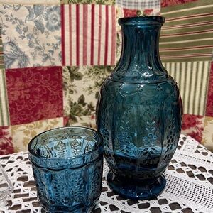 Vintage Blue Carafe